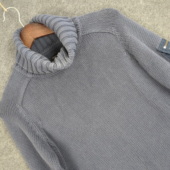 Calvin Klein Jeans Sweaters - Calvin Klein Jeans Womens Small Blue Chunky Knit Turtleneck Sweater‎
